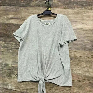 Madewell Women's Grey Knot-Front Top